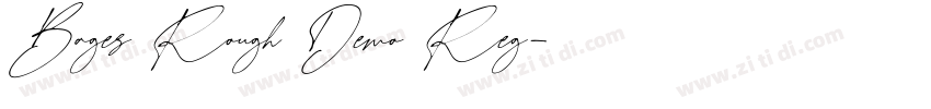 Bages Rough Demo Reg字体转换